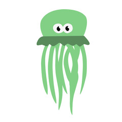 Cute sea animals Vector illustration