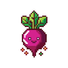 unique gaming pixel art vegetable and fruits vector art design