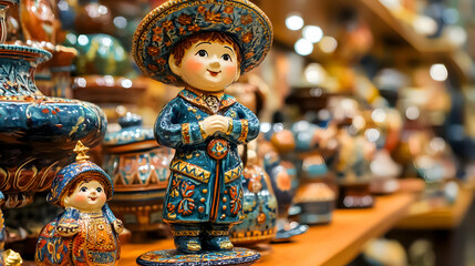 Reyes Magos at a festive carnival with glossy background and copy space concept as Lively scene of Reyes Magos at a festive carnival complemented by a glossy background that showcases vibrant carnival