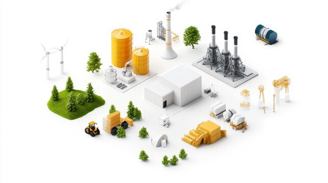 A white background with a lot of different things on it