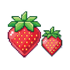 unique gaming pixel art vegetable and fruits vector art design
