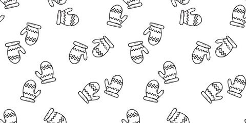 Pattern with mittens. Cozy background for winter. Beautiful gloves for playing with snow. pattern for packaging. vector. seamless.