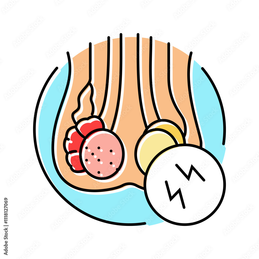 Poster urodynamic testing urology color icon vector. urodynamic testing urology sign. isolated symbol illus