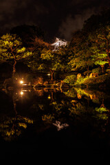 Night scene of Japanese Kanazawa Castle