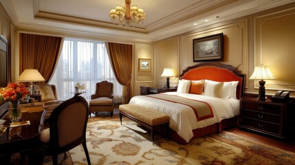 Luxurious Hotel Suite with Elegant Decor
