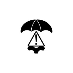 Umbrella and Risk management icon vector