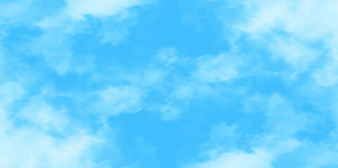 Blue sky with white clouds background, Romantic sky, nature background of romantic summer blue sky with fluffy clouds, Beautiful puffy clouds in bright blue sky in day sunlight.