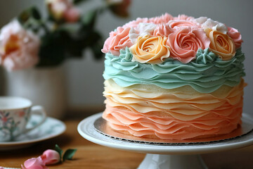 High-resolution image of a beautiful ombre ca