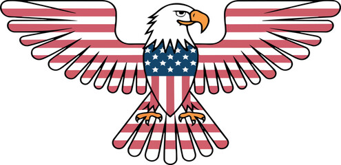 American Flag Flat Vector1.eps
