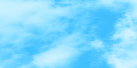 Blue sky with white clouds background, Romantic sky, nature background of romantic summer blue sky with fluffy clouds, Beautiful puffy clouds in bright blue sky in day sunlight.