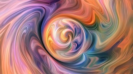 Fototapeta premium Abstract Colorful Swirl Pattern in Vibrant Shades of Orange and Purple