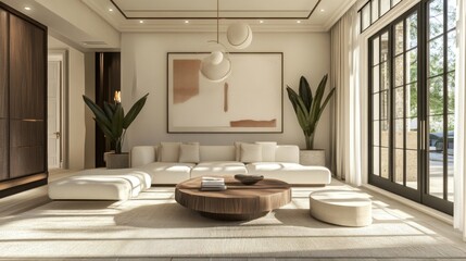 Modern Living Room with Natural Light and Minimalist Decor