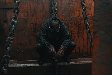 Adjusting a Welding Torch Nozzle in Natural Light