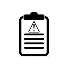 Result warning icon. Risk management icon vector