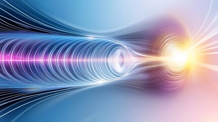 Obraz premium Abstract Energy Flows with Glowing Swirling Patterns and Lines