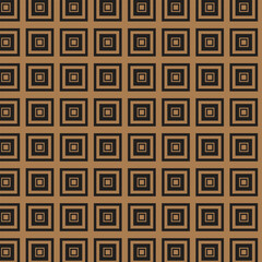  modern black colour squear bland pattern on brown colour background.