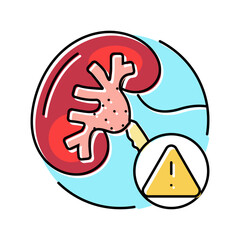 renal failure urology color icon vector. renal failure urology sign. isolated symbol illustration