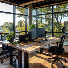 Enhancing workplace efficiency adaptive ergonomic design for inclusive workspaces modern offices health-focused approach