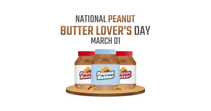 national peanut butter lovers day motion video, ideal for national peanut butter lovers day celebration