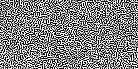 Abstract truing organic wallpaper Turing reaction diffusion monochrome seamless pattern .Monochrome Turing reaction background .Natural seamless line pattern. Linear design with biological shapes	
