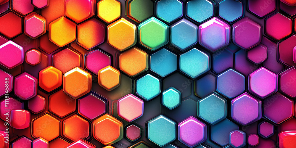 Poster a colorful image of blocks in various colors and sizes. the blocks are arranged in a way that create