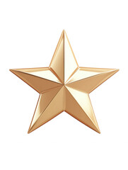 Obraz premium golden star isolated on white background