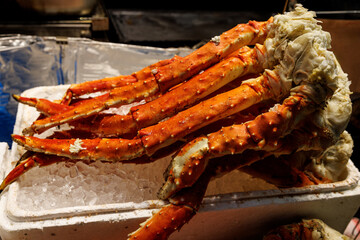 Enjoy the exquisite taste of Fresh Alaskan King Crab legs served beautifully on ice