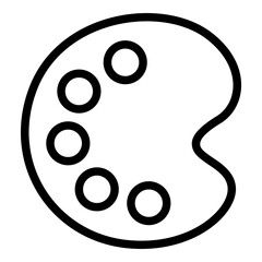 Color palette icon. Vector line icon