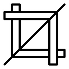 Crop icon. Vector line icon