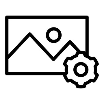Image processing icon. Vector line icon