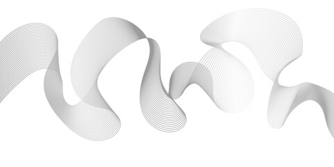 Fototapeta premium Multicolor gradient wave lines vector background, twisted curve lines and blend effect, frequency sound wave lines, 3d contour line patterned background illustration. 