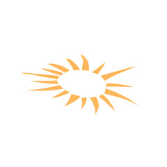 Hand drawn sun icon and symbol