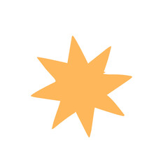 Hand drawn sun icon and symbol