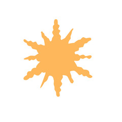 Hand drawn sun icon and symbol