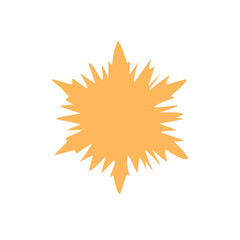 Hand drawn sun icon and symbol