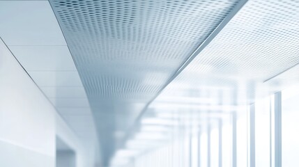 Modern Architectural Ceiling with Perforated Metal Panels