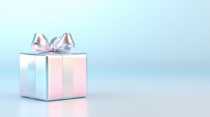 New year 2025 gift inspiration a glimmering present in a minimalist setting for fresh beginnings