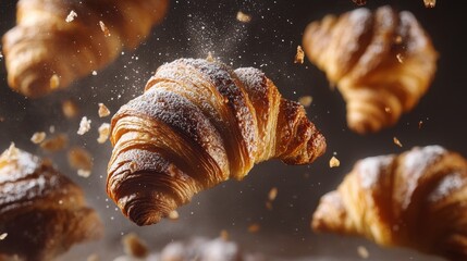 Close-Up of Sweet Pastries and Croissants
