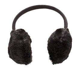 Black fuzzy winter Ear-Muffs