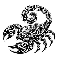 Fototapeta premium scorpione tribale tatuaggio. Generative AI