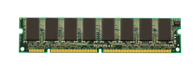 Computer memory card isolated on white