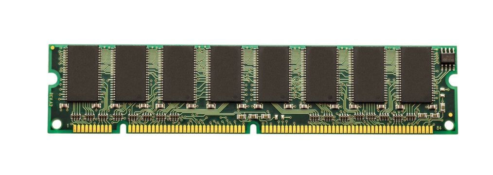 Computer memory card isolated on white