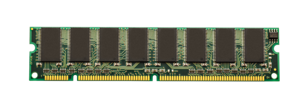 Computer memory card isolated on white - Powered by Adobe
