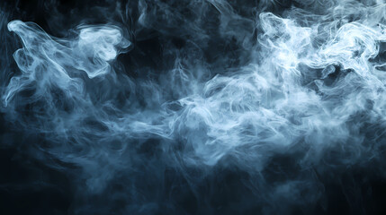 Obraz premium Mysterious mist enveloping a dark surface, creating an atmospheric and dramatic scene. Aether. Illustration