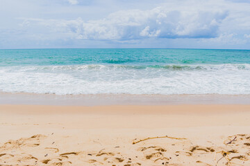 Calm waves at muro alto beach in Porto de Galinhas, Pernambuco, Brazil.