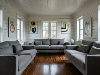 Fototapeta premium modern living room with sofa