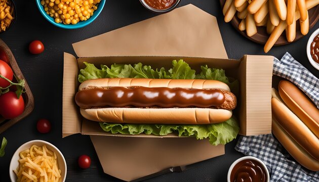 Hot Dog in a Box - A Delicious Fast Food Meal