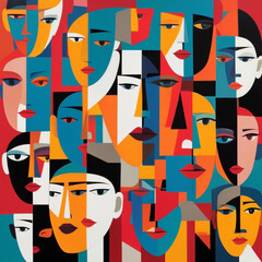The Many Faces of Us: An Abstract Celebration of Human Diversity