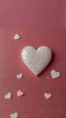 Obraz premium red hearts on a wooden background