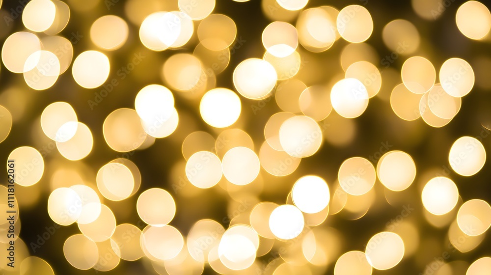 Poster golden bokeh lights abstract background image